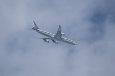 Chiangmai, Thailand - December 8 2022: HS-TYV Airbus A340-500 of Royal Thai Airforce (RTAF). Take off from Chiangmai Airport.