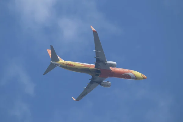 泰国清迈 2022年12月8日 诺克航空的Hs Dbt波音737 800 从清迈机场起飞到曼谷 — 图库照片