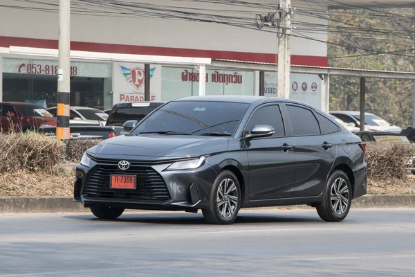 Chiangmai Ταϊλάνδη Φεβρουαρίου 2023 Νέο Ιδιωτικό Αυτοκίνητο Sedan Toyota Yaris — Φωτογραφία Αρχείου