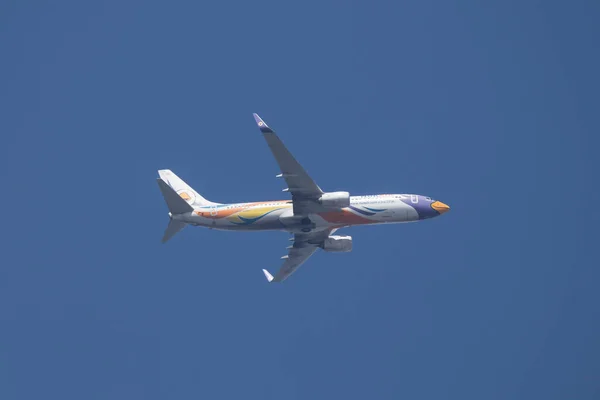 Chiangmai 2022年12月17日 Dbyボーイング737 800型機 チェンマイ空港からバンコクへの離陸 — ストック写真