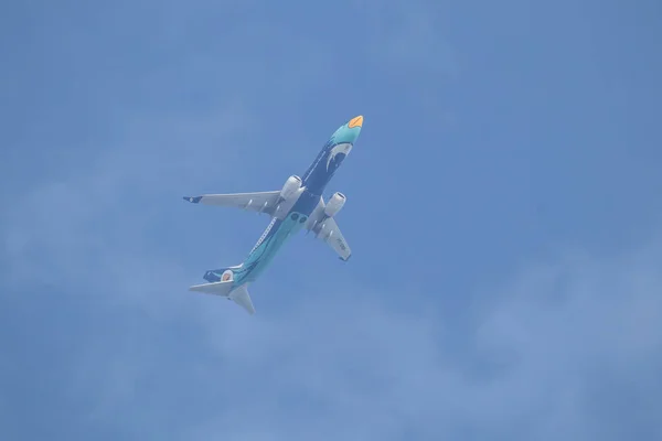 チエンマイ 2022年12月26日 Dbpボーイング737 800ノクエア チェンマイ空港からバンコクへの離陸 — ストック写真