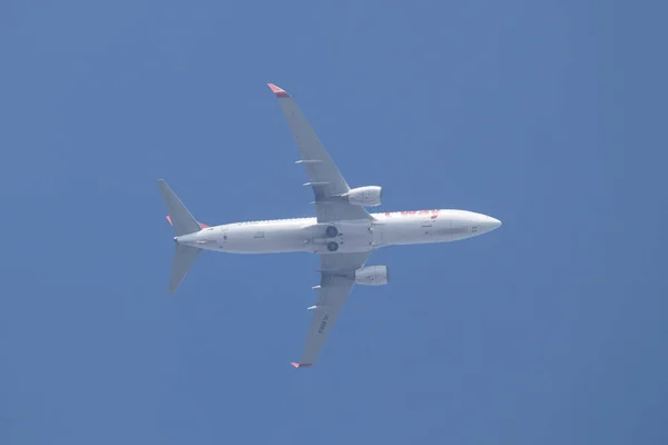 泰国清迈 2023年1月12日 Way Air的Hl 8069波音737 800 从清迈起飞到首尔 — 图库照片