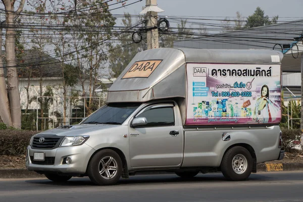 Chiangmai Tailândia Fevereiro 2023 Container Truck Dara Cosmetic Foto Estrada — Fotografia de Stock