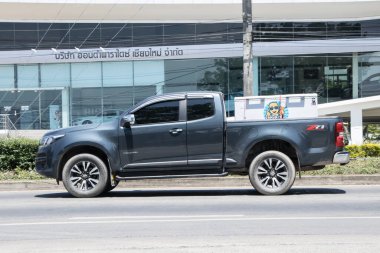 Chiang Mai, Tayland-22 Ocak 2017: özel pikap Araba, Chevrolet Corolado Duramax. Fotoğraf Road Hayır 121 hakkında 8 km şehir merkezine Chiangmai, Tayland.