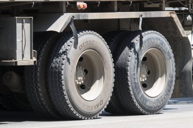 Chiangmai, Thailand -   June  1 2023: DAYTON Tires of Truck. On road no.1001, 8 km from Chiangmai city.