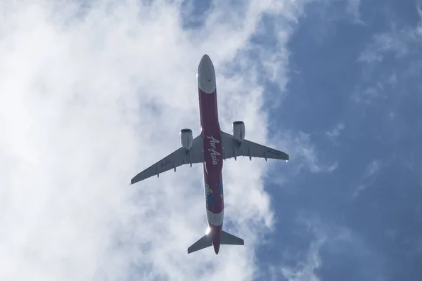 Stock image Chiangmai, Thailand -  July  7 2023: HS-EAB  Airbus A321-100 of Thai Airasia. Take off from Chiangmai Airport to Phuket.