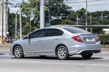 Chiangmai, Tayland - 14 Temmuz 2023: Honda Automobile, Honda Civic 'ten özel sedan araba. 1001 no 'lu yolda. Chiangmai İş Alanından 18 km uzakta..