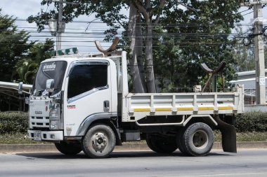 Chiangmai, Tayland - 14 Temmuz 2023: Er Hino Kargo Truck. Fotoğraf 1001 nolu yolda, Chiangmai, Tayland 'a 8 km uzaklıkta..
