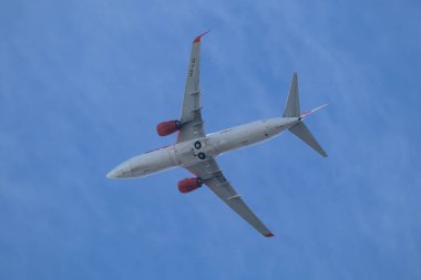 Chiangmai, Tayland - Ekim 12023: HS-LGI Boeing 737-800 Tayland Lionair Havayolları. Chiangmai havaalanından Bangkok 'a hareket et..
