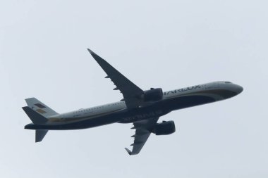 Chiangmai, Thailand -  July 19 2024: B-58211  Airbus A321 of  Starlux Airway. take off from Chiangmai Airport to taipei Taiwan. clipart