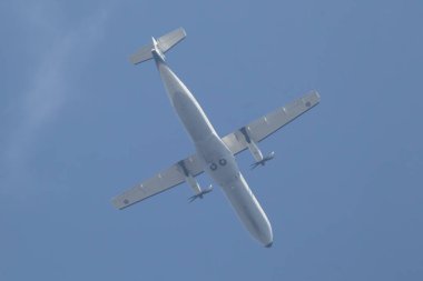 Chiangmai, Tayland - 14 Aralık 2023: Kraliyet Tayland Hava Kuvvetleri ATR72-500. Chiangmai Havaalanı 'ndan..