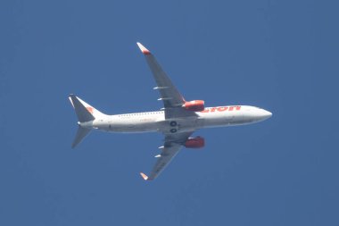 Chiangmai, Tayland - 19 Aralık 2023: HS-LUU Boeing 737-800 Tayland Lionair Havayolları. Chiangmai havaalanından Bangkok 'a hareket et..