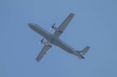 Chiangmai, Tayland - 20 Aralık 2023: Kraliyet Tayland Hava Kuvvetleri ATR72-600. Chiangmai Havaalanı 'ndan..
