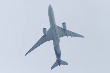 Chiangmai, Tayland - 18 Temmuz 2024: Thaiairway TG105 HS-THH Airbus A350-900. Chiangmai havaalanından Bangkok 'a hareket et..