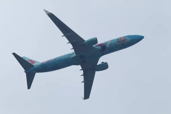 stock image Chiangmai, Thailand -  July 3 2024:  B-1317  Boeing 737-800 of China Eastern Airline. take off from Chiangmai Airport to shanghai.