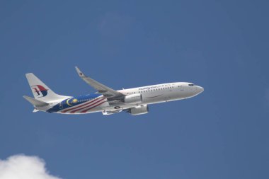 Chiangmai, Tayland - 29 Ağustos 2024: 9M-MXH Boeing 737-800 Malezya Havayolları. Chiangmai Havaalanı 'ndan Kuala Lumpur' a hareket edin..