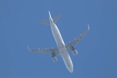 Chiangmai, Thailand -  January 6 2024: B-302W Airbus A320NEO of China Eastern Airline. take off from Chiangmai Airport to shanghai. clipart