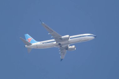 Chiangmai, Tayland - 23 Ocak 2025: B-11126 Boeing 737-8 MAX8 Çin Güney Havayolları. Chiangmai Havaalanı 'ndan Guangzhou' ya hareket edin..