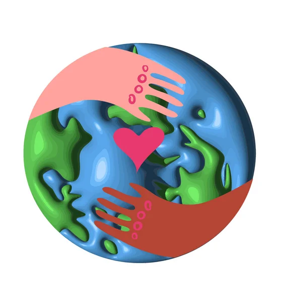 Journée Mondiale Environnement Journée Terre Écologique Sauver Concept Planète Propre — Image vectorielle