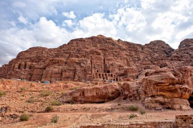 Eski bir şehrin kalıntıları, Petra. Ürdün Krallığı Yüksek kalite fotoğraf