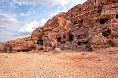 Eski bir şehrin kalıntıları, Petra. Ürdün Krallığı Yüksek kalite fotoğraf