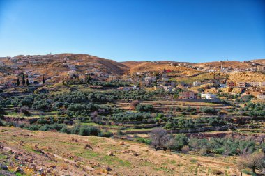 Vadi Musa 'ya bak. Eski bir şehir olan Petra' ya. Ürdün Krallığı Yüksek kalite fotoğraf