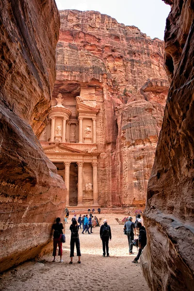 Ruines Une Ancienne Ville Petra Royaume Jordanie Photo Haute Qualité — Photo