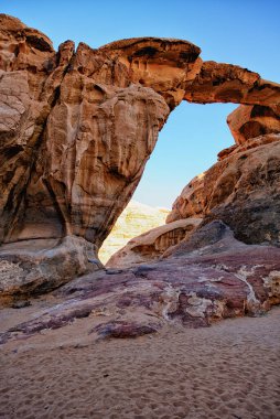 Güzel çöl Wadi Rum 'u, Ürdün Krallığı. Yüksek kalite fotoğraf