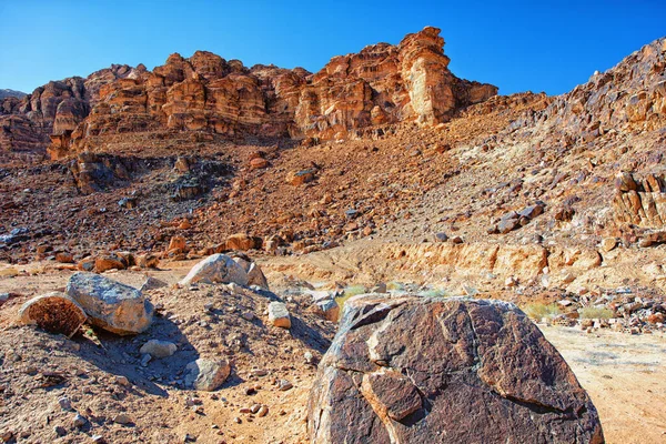 Piękna Pustynia Wadi Rum Królestwo Jordanu Wysokiej Jakości Zdjęcie — Zdjęcie stockowe