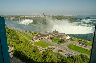 Otel odasının manzarası. Niagara Şelalesi, Ontario, Kanada. Yüksek kalite fotoğraf