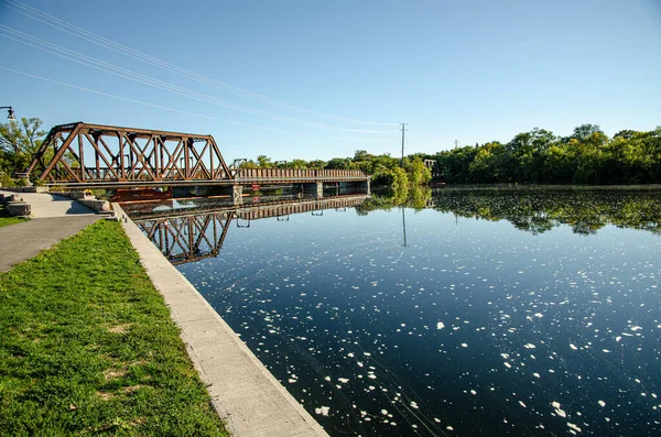 Πρωί Στον Ποταμό Otonabee Στο Peterborough Οντάριο Καναδάς Υψηλής Ποιότητας — Φωτογραφία Αρχείου