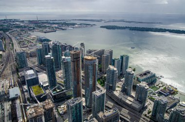 CN Kulesi 'nden muhteşem bir manzara. Toronto mu? Ontario, Kanada. Yüksek kalite fotoğraf