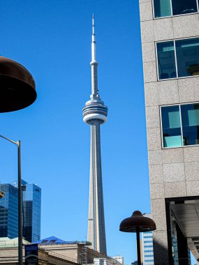 Toronto 'daki CN Kulesi. Ontario, Kanada. Yüksek kalite fotoğraf