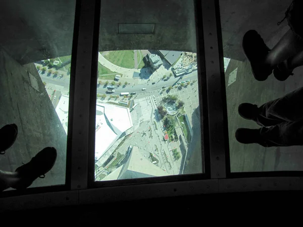 Підлога Скла Tower Торонто Онтаріо Канада Фотографія Високої Якості — стокове фото