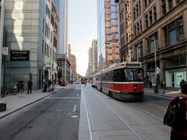 Toronto 'nun merkezindeki sokaklar. Ontario, Kanada. Yüksek kalite fotoğraf