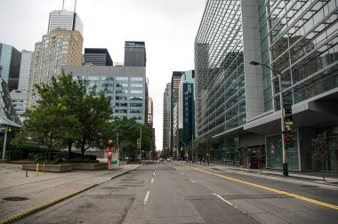Toronto 'nun merkezindeki sokaklar. Ontario, Kanada. Yüksek kalite fotoğraf