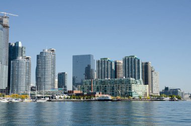 Toronto Şehir Merkezi, tekneden. Ontario, Kanada. Yüksek kalite fotoğraf