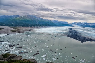 Yazın Knik Buzulu, Alaska, ABD. Yüksek kalite fotoğraf