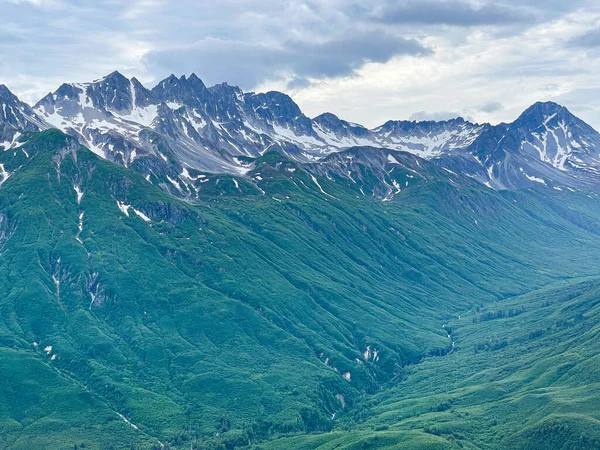 Pegunungan Chigmit Pandangan Mata Burung Alaska Amerika Serikat Foto Berkualitas — Stok Foto
