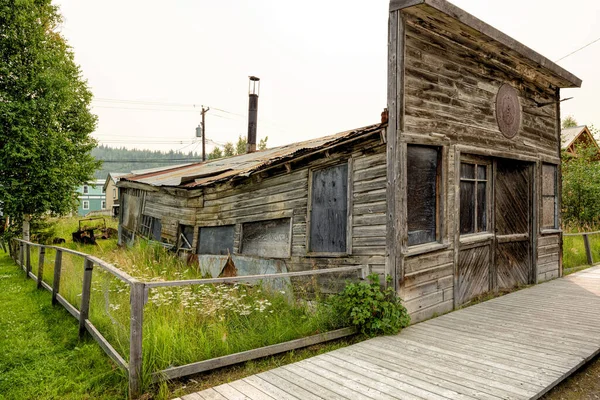 Dawson City 'deki Antik Ev, Yukon teritorisi, Kanada. Yüksek kalite fotoğraf