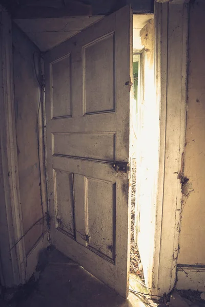 The remains of an abandoned farm house outside Farthingstone in Northamptonshire, UK