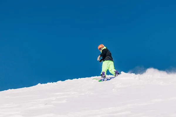 Karpaty Ukraine February 2023 Skiers Snowboarders Freeride Clear Sunny Weather — ストック写真