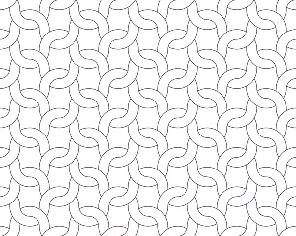 Векторна Лінія Безшовна Текстура Кругового Паркану Ізольовані Білому Тлі — стоковий вектор