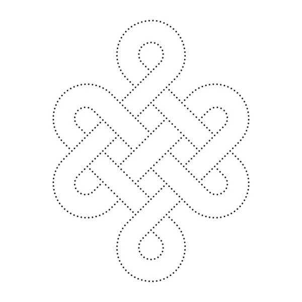 Διανυσματική Γραμμή Τιμπετάν Σύμβολο Που Αποτελείται Από Τελείες Απομονωμένα Λευκό — Διανυσματικό Αρχείο