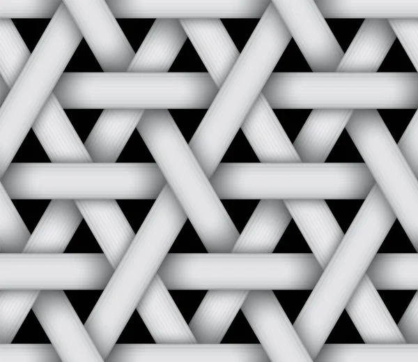 Vektorgrau Interlaced Nahtlose Geometrische Textur Mit Schattierung Schwarzer Hintergrund — Stockvektor