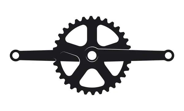 Ποδήλατο Διάνυσμα Μαύρο Εικονίδιο Απομονωμένα Λευκό Φόντο — Διανυσματικό Αρχείο