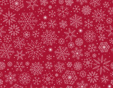 Kar Taneleri 'nin kusursuz bir geçmişi var. Kırmızı arkaplan.