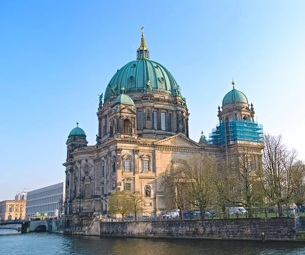 Berlijn Duitsland April 2019 Berliner Dom Aan Spree River — Stockfoto