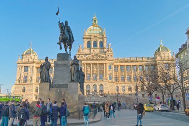 Prag, Çek Cumhuriyeti, 22 Mart 2019: Çek Ulusal Müzesi Tarihi Binası, Avrupa