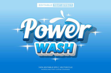 Power wash metin efekti, düzenlenebilir metin şablonu